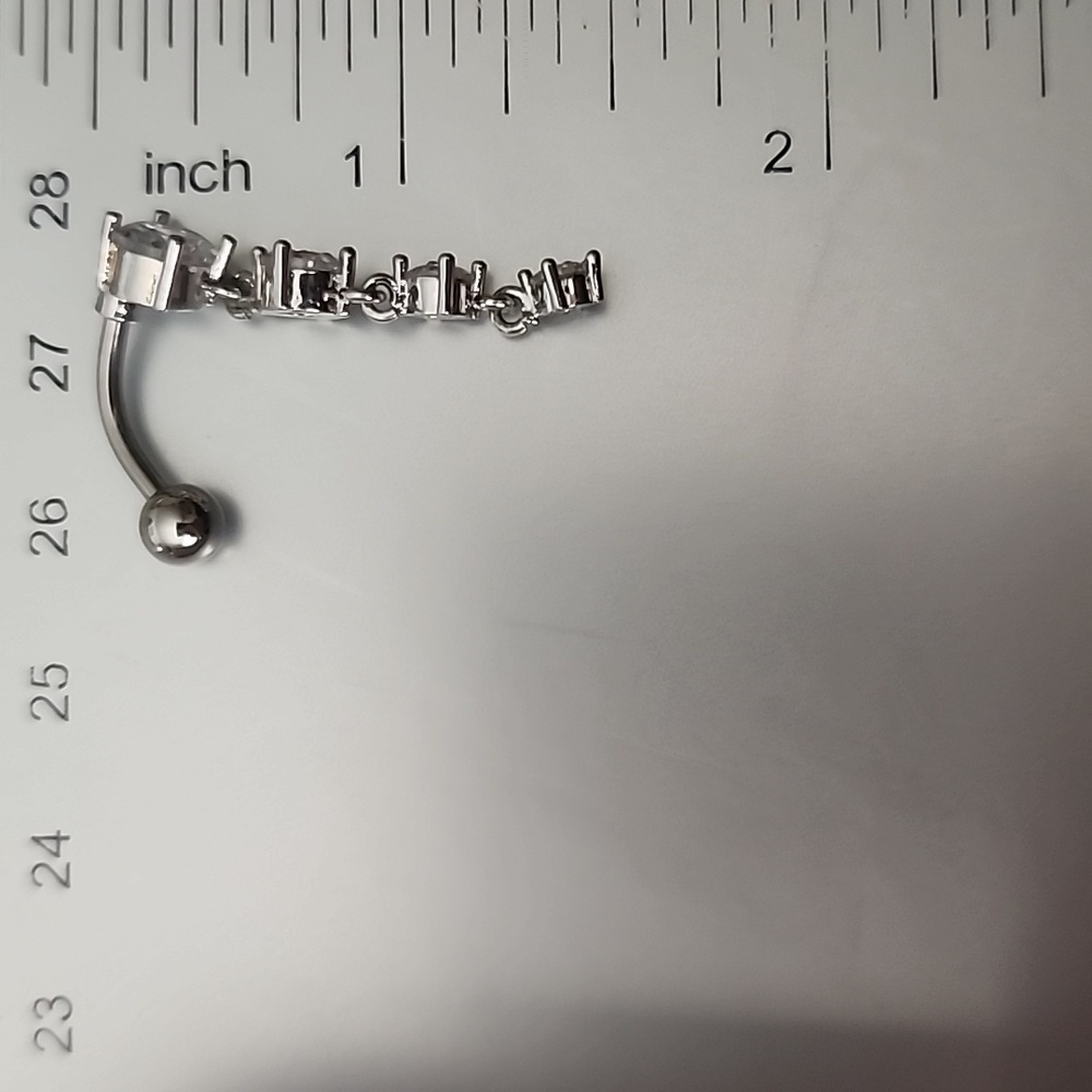 Crystal BELLY BUTTON RING Multi GEMS - Picture 3 of 3